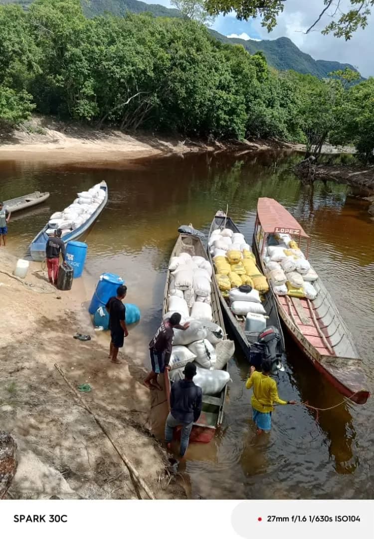 Indigenous with Cacao Canoe